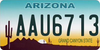 AZ license plate AAU6713