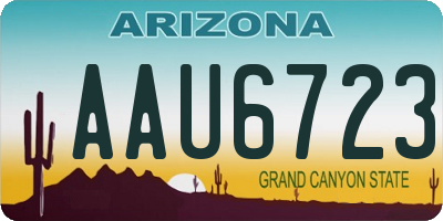 AZ license plate AAU6723