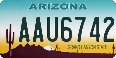 AZ license plate AAU6742