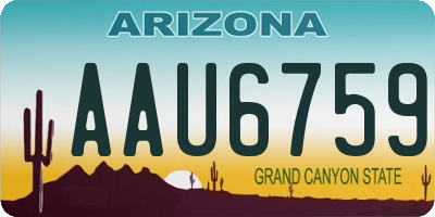 AZ license plate AAU6759