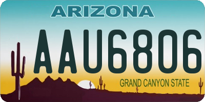 AZ license plate AAU6806