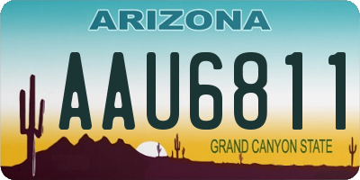 AZ license plate AAU6811