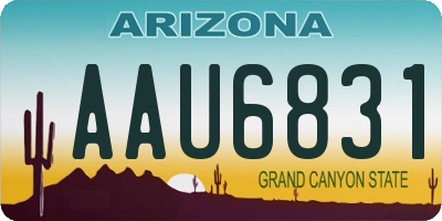 AZ license plate AAU6831