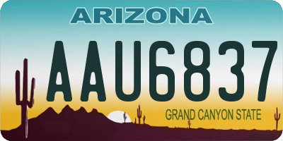AZ license plate AAU6837