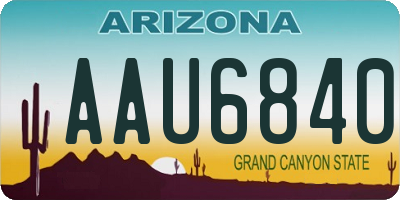AZ license plate AAU6840