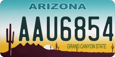 AZ license plate AAU6854