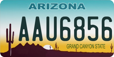 AZ license plate AAU6856