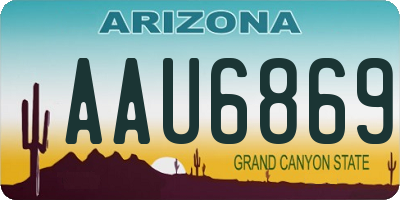 AZ license plate AAU6869