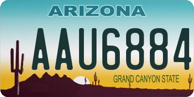 AZ license plate AAU6884