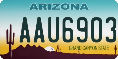 AZ license plate AAU6903
