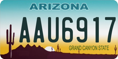 AZ license plate AAU6917