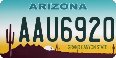 AZ license plate AAU6920