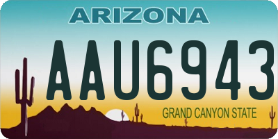 AZ license plate AAU6943