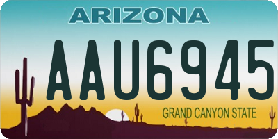 AZ license plate AAU6945