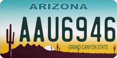 AZ license plate AAU6946