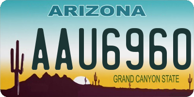 AZ license plate AAU6960