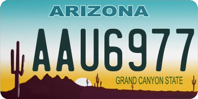 AZ license plate AAU6977