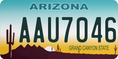 AZ license plate AAU7046