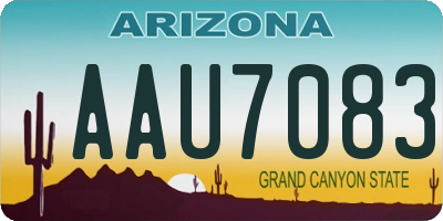 AZ license plate AAU7083