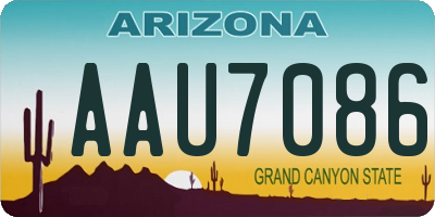 AZ license plate AAU7086