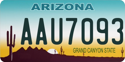 AZ license plate AAU7093
