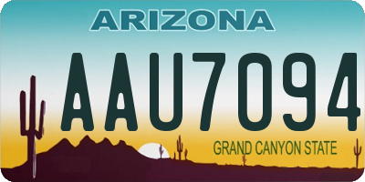 AZ license plate AAU7094