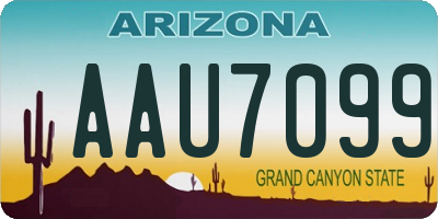 AZ license plate AAU7099