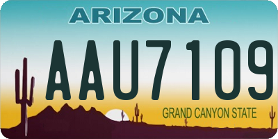 AZ license plate AAU7109