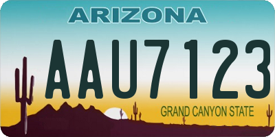 AZ license plate AAU7123