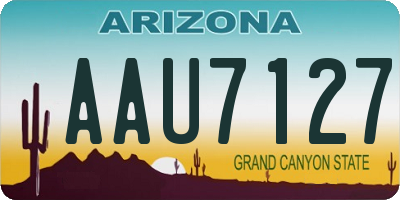 AZ license plate AAU7127