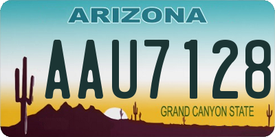 AZ license plate AAU7128