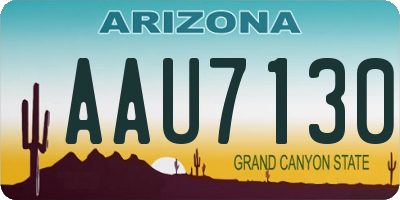 AZ license plate AAU7130