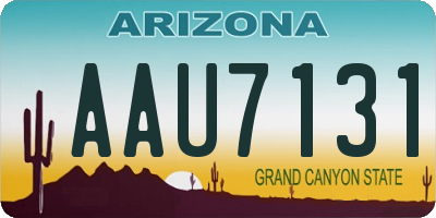 AZ license plate AAU7131