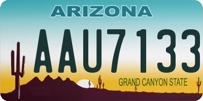AZ license plate AAU7133
