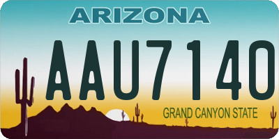 AZ license plate AAU7140