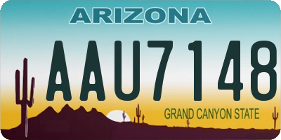 AZ license plate AAU7148