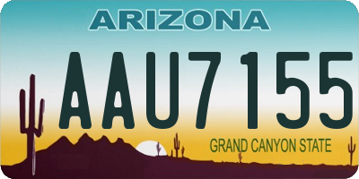 AZ license plate AAU7155