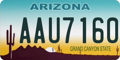 AZ license plate AAU7160