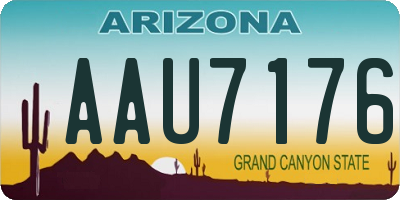 AZ license plate AAU7176