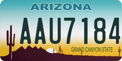 AZ license plate AAU7184