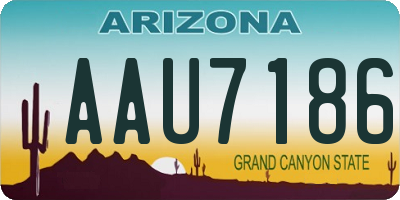 AZ license plate AAU7186