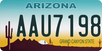 AZ license plate AAU7198