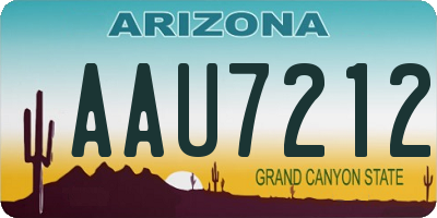AZ license plate AAU7212