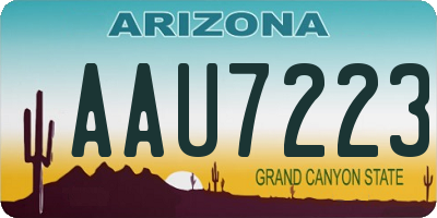 AZ license plate AAU7223