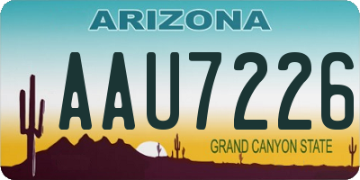 AZ license plate AAU7226