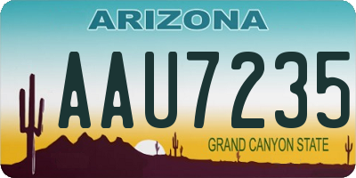 AZ license plate AAU7235
