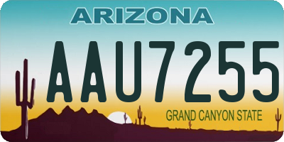 AZ license plate AAU7255
