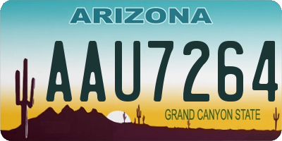 AZ license plate AAU7264