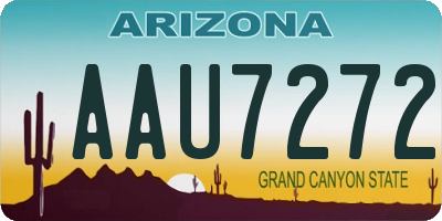 AZ license plate AAU7272