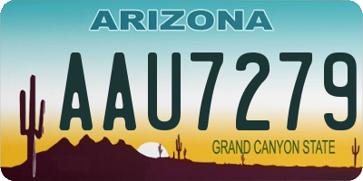 AZ license plate AAU7279
